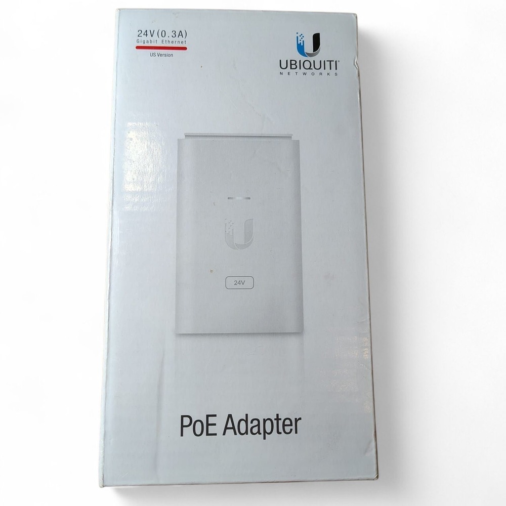 Ubiquiti POE-24-7W-G-WH 24V 0.3A Gigabit PoE Adapter Injector US Version NEW